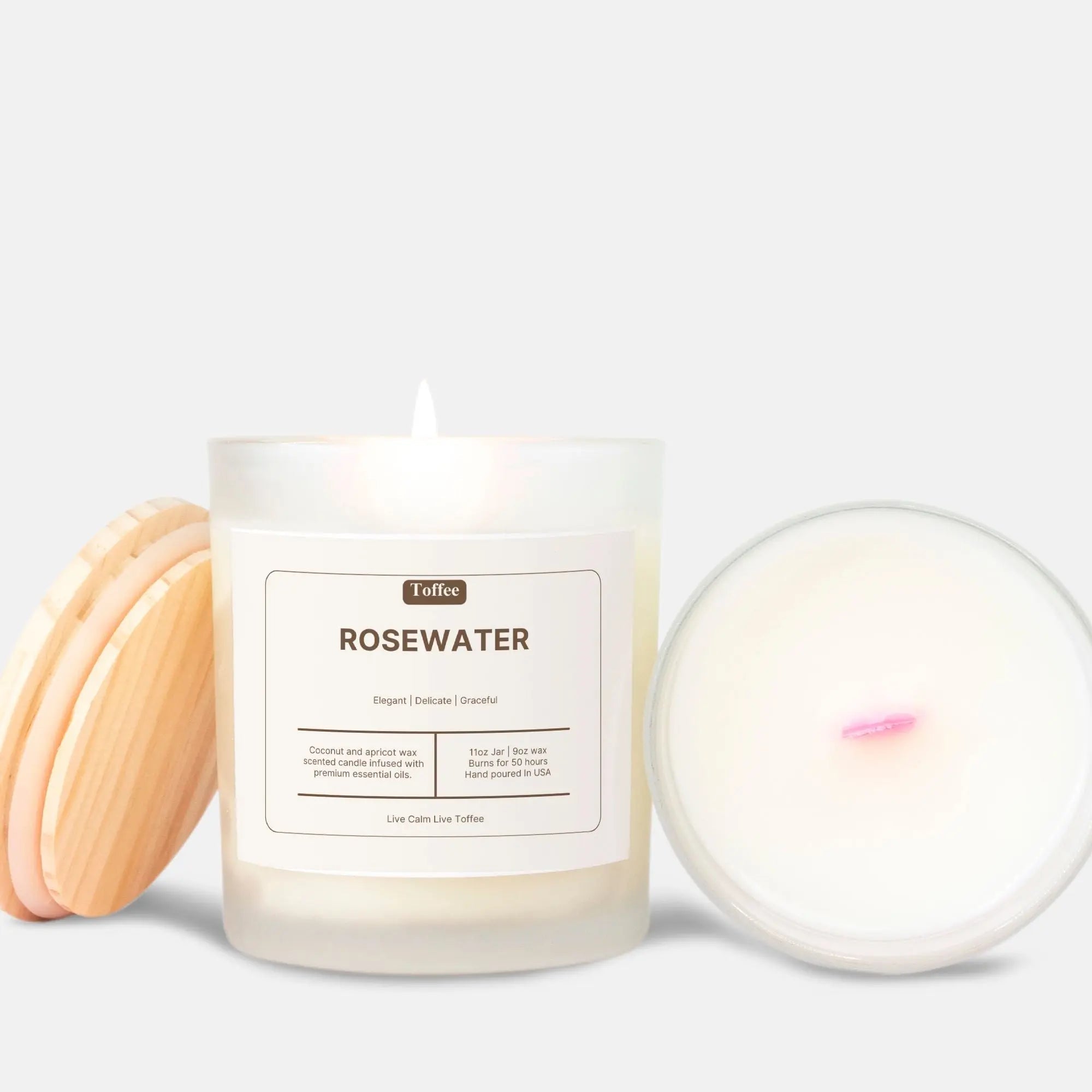 Rosewater Pink Wick Candle