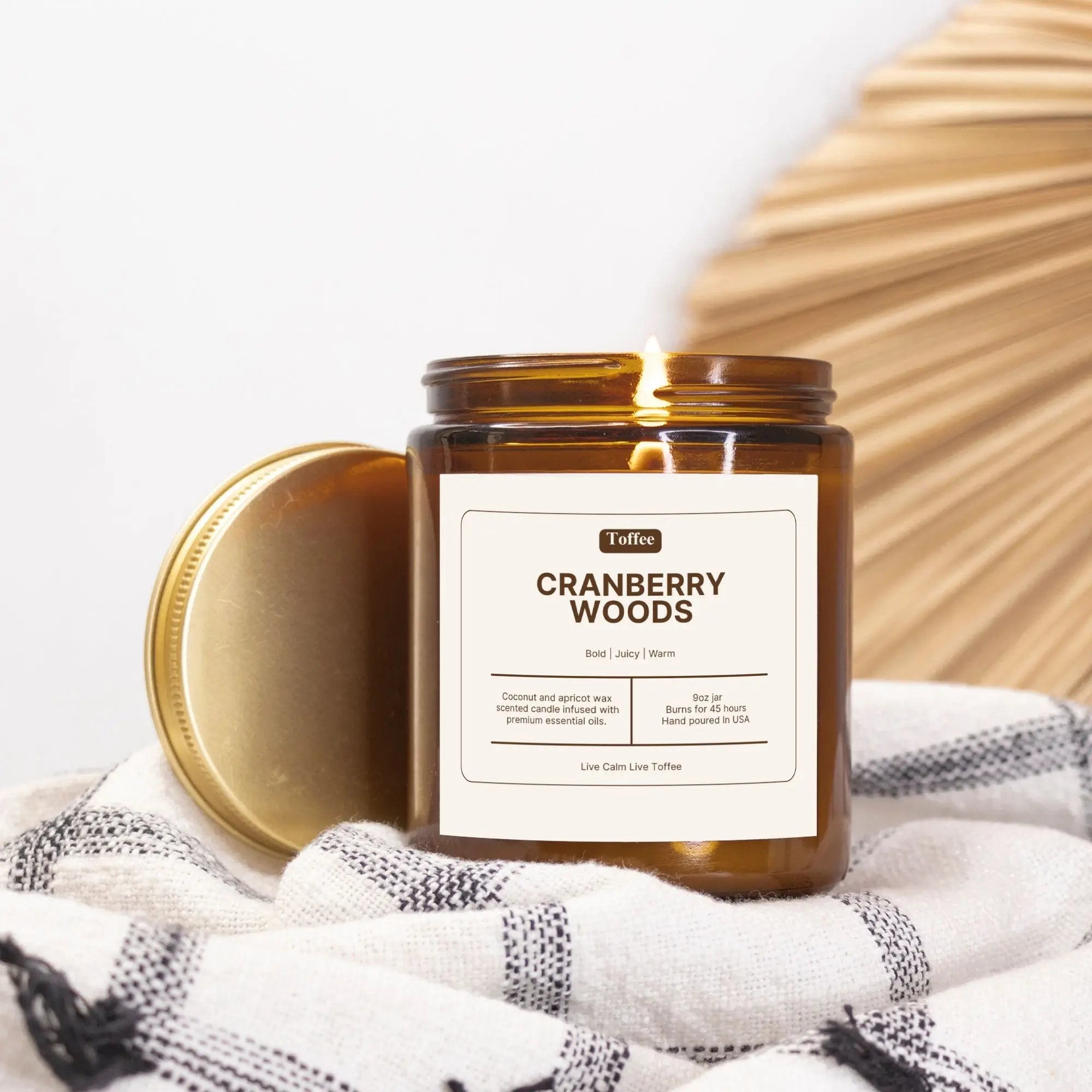 Cranberry Woods Candle Amber Jar 9oz