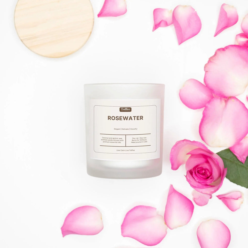 Rosewater Pink Wick Candle