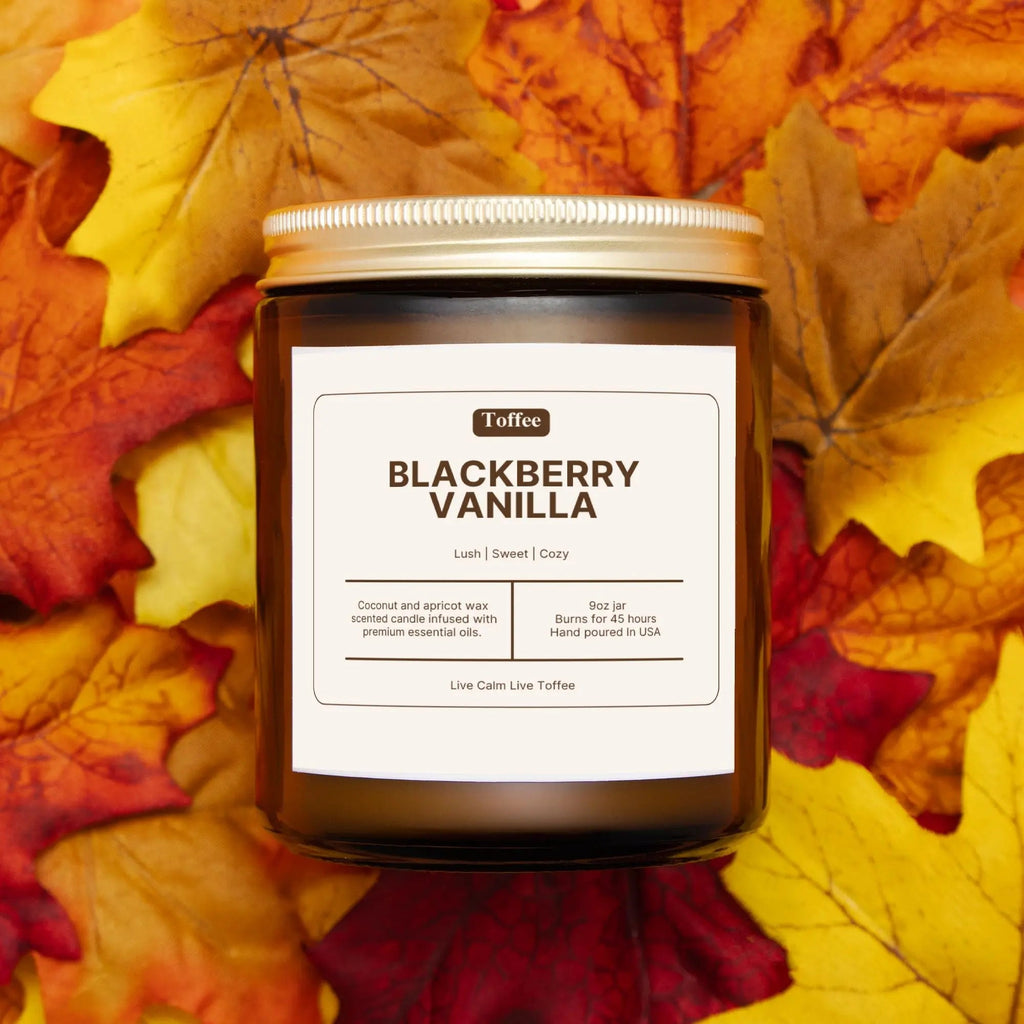 Blackberry Vanilla Candle Amber Jar 9oz