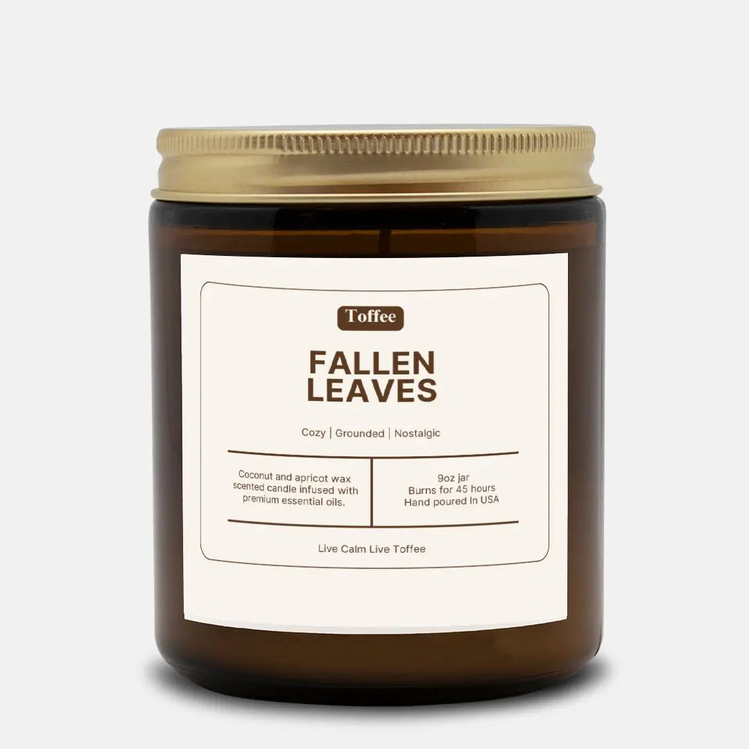 Fallen Leaves Candle Amber Jar 9oz