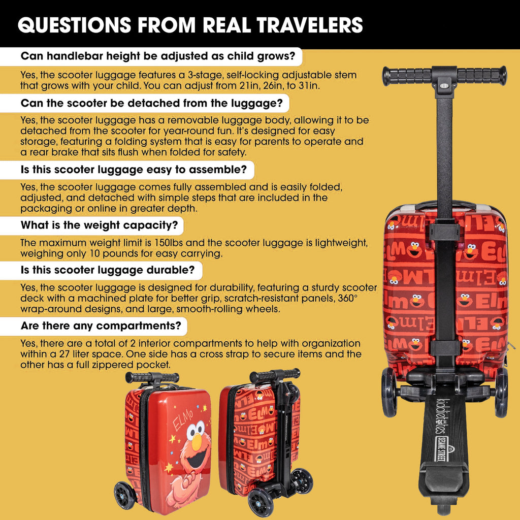 Elmo 4-in-1 Detachable Scooter Luggage