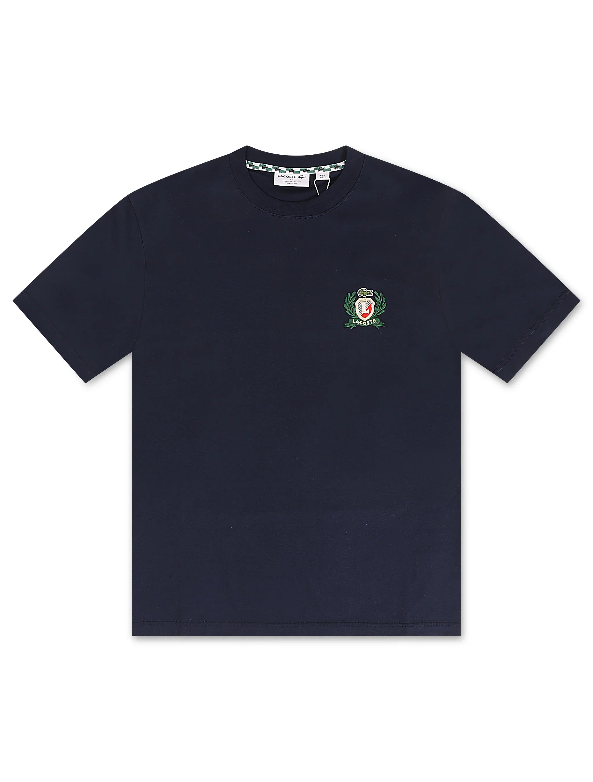 Lacoste Embroidered Badge Tee - Navy
