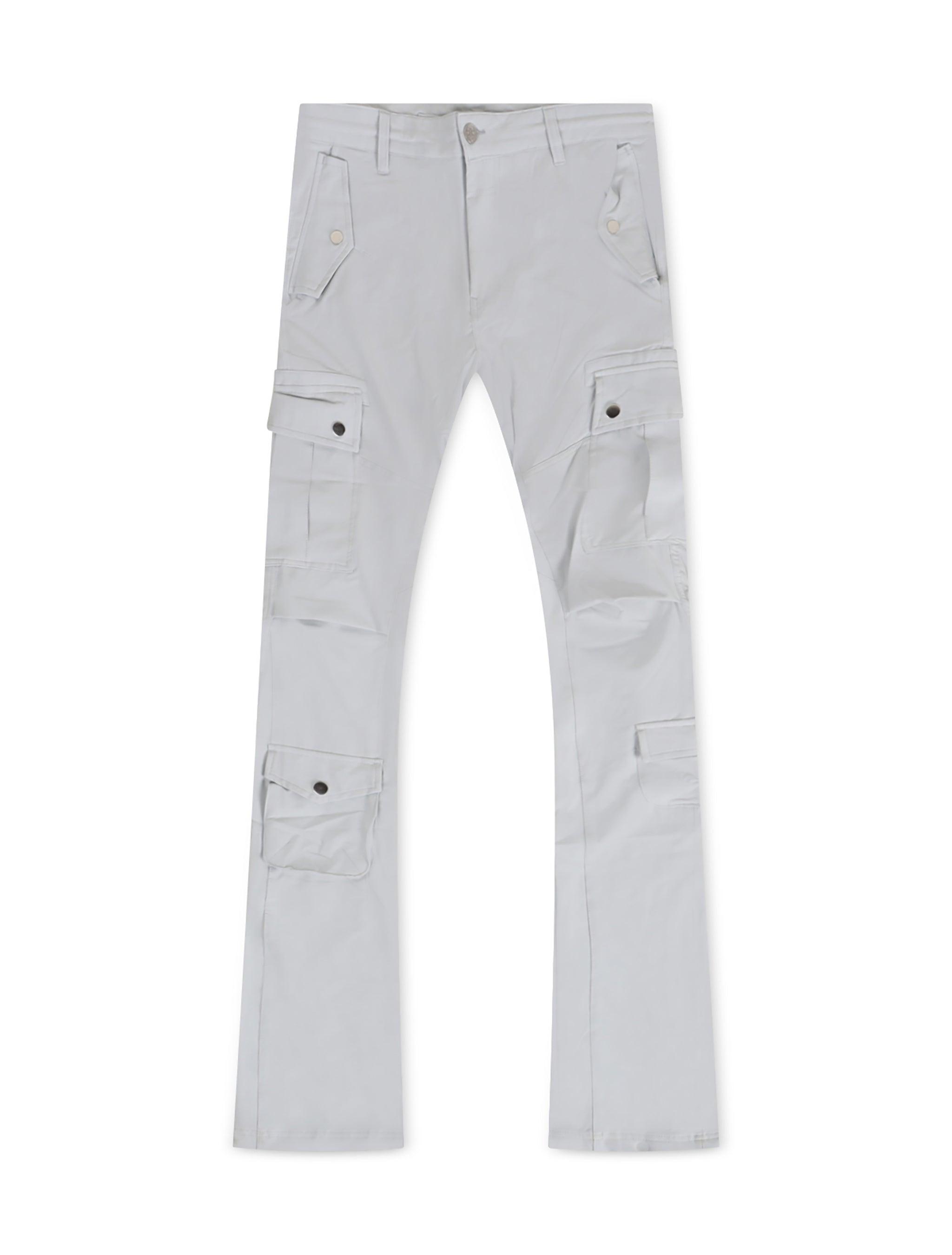 Jordan Craig Stacked Rodeo Polyester Cargo Pants - Grey