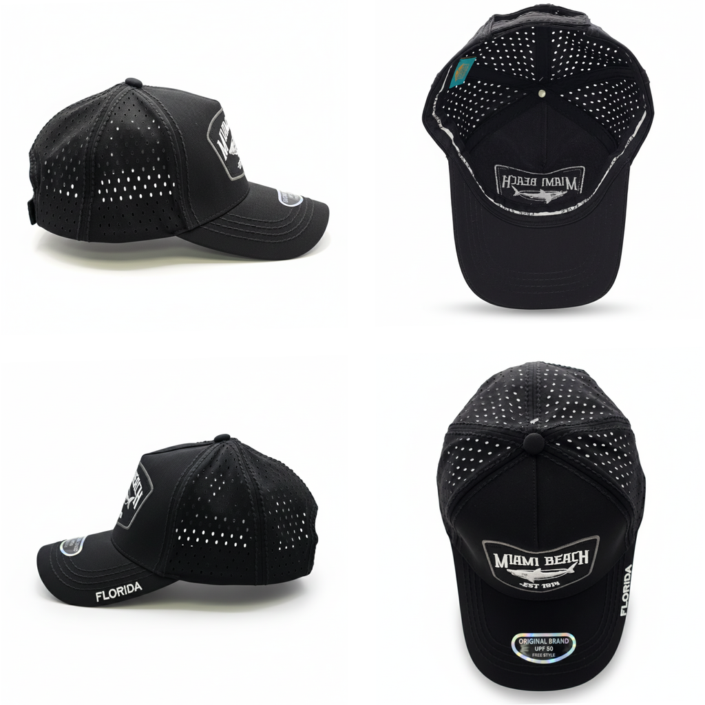 Miami Beach Laser Perforated Trucker Hat / A-Frame