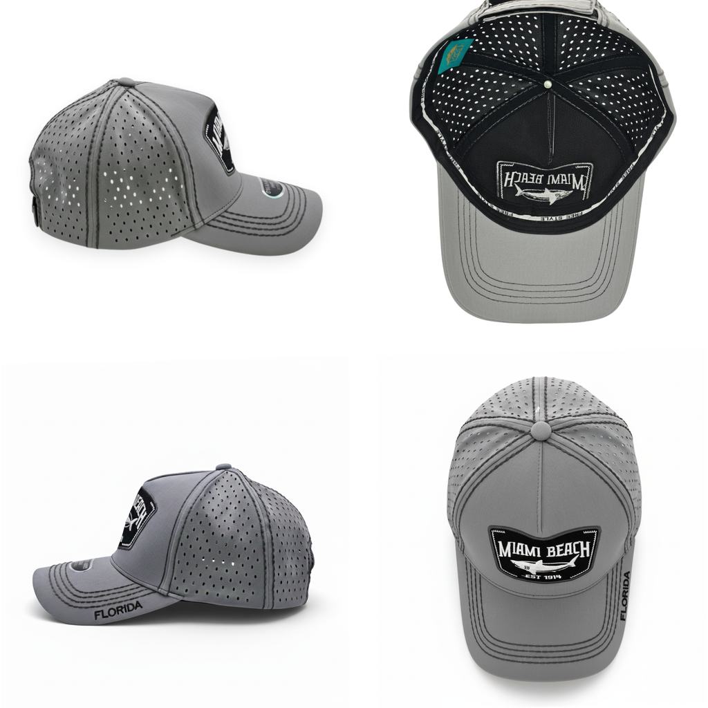 Miami Beach Laser Perforated Trucker Hat / A-Frame