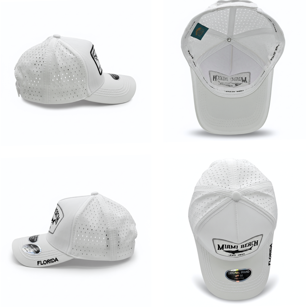 Miami Beach Laser Perforated Trucker Hat / A-Frame