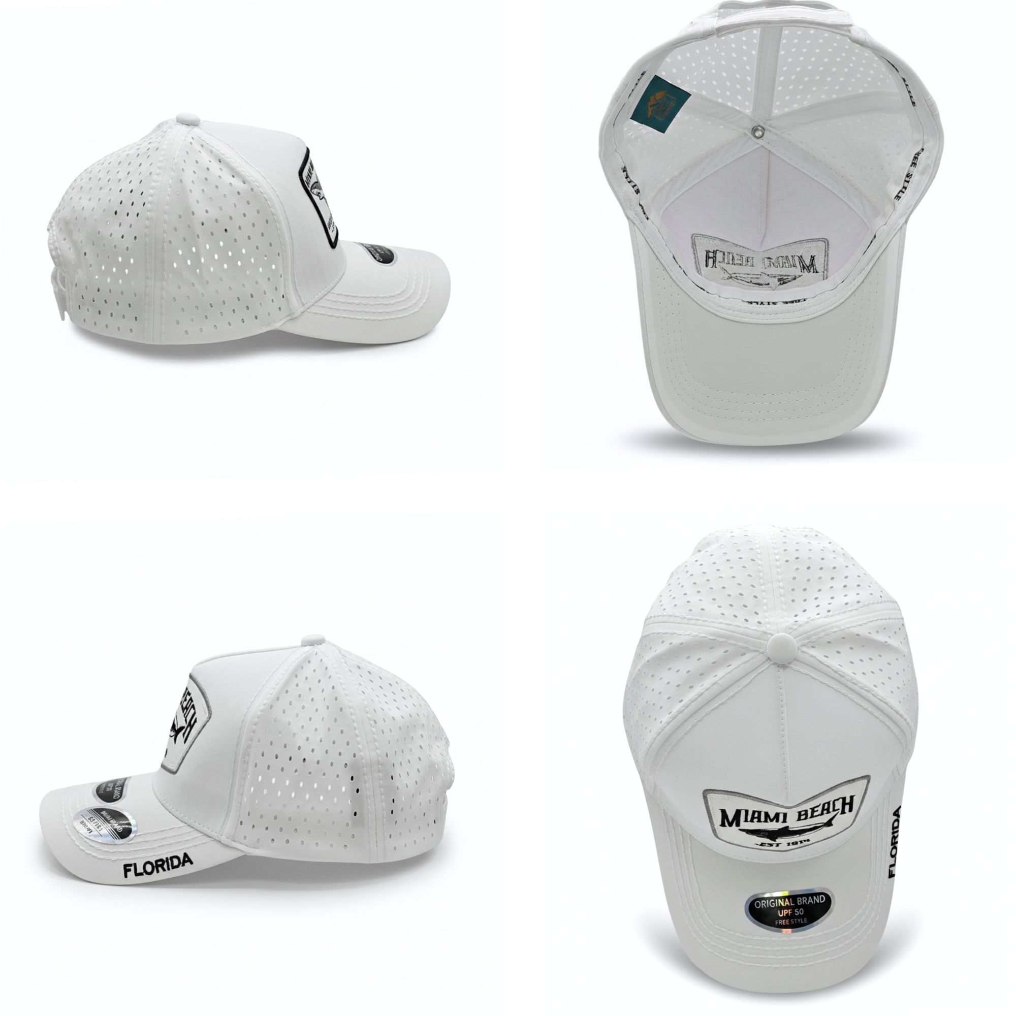 Miami Beach Laser Perforated Trucker Hat / A-Frame