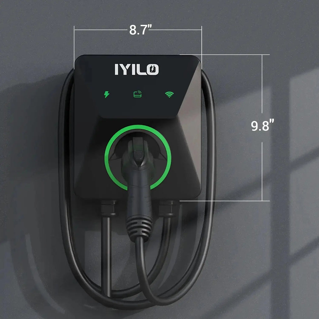 IYILO Level 2 EV Charger NEMA 14-50 J1772 Wall-mounted Plug In - 40A