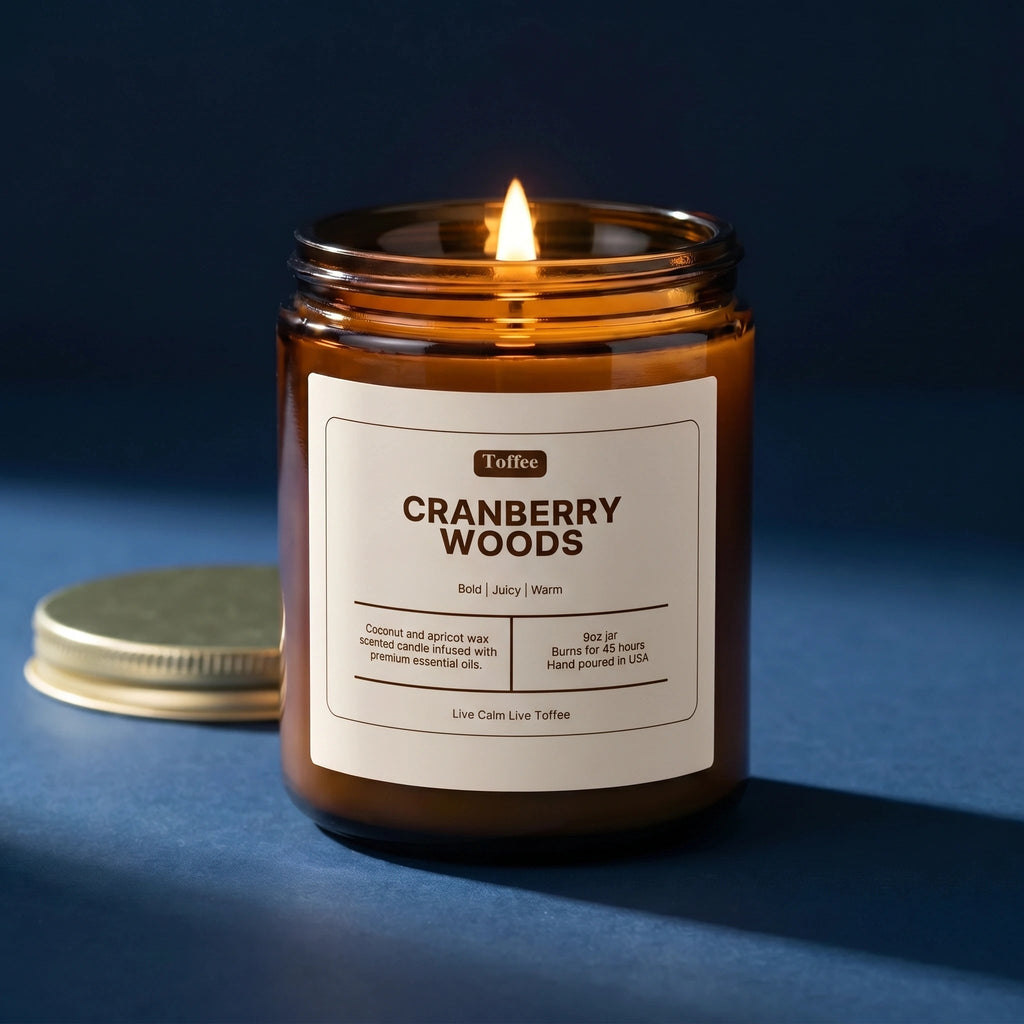 Cranberry Woods Candle Amber Jar 9oz