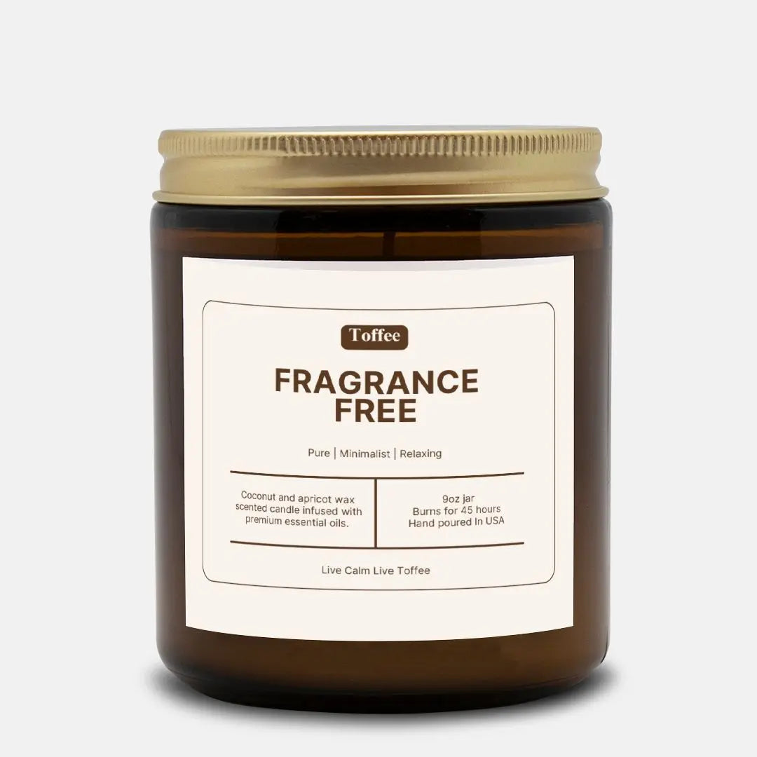 Fragrance Free Candle Amber Jar 9oz