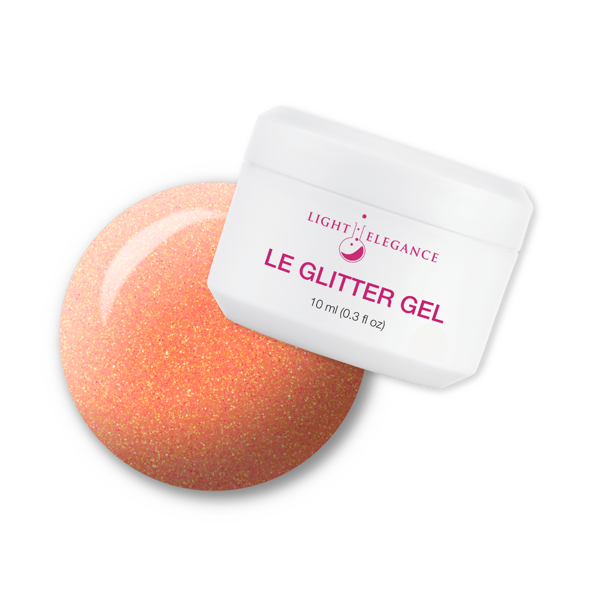 Light Elegance Glitter Gel - Orange Crush