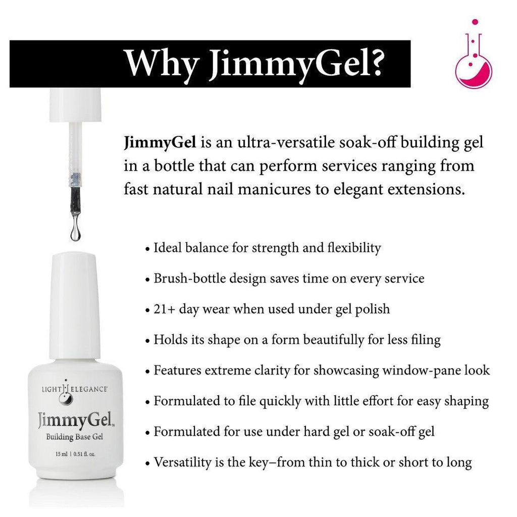 Light Elegance JimmyGel Soak-Off Building Base - Complete Set of All Colors