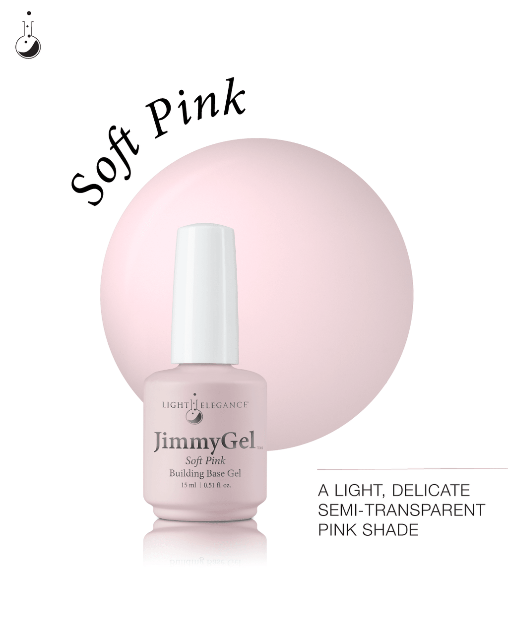 Light Elegance JimmyGel Soak-Off Building Base - Soft Pink