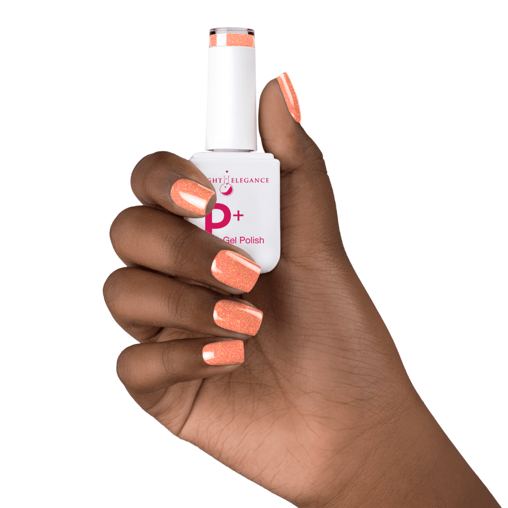 Light Elegance P+ Soak-Off Glitter Gel Polish - Orange Crush