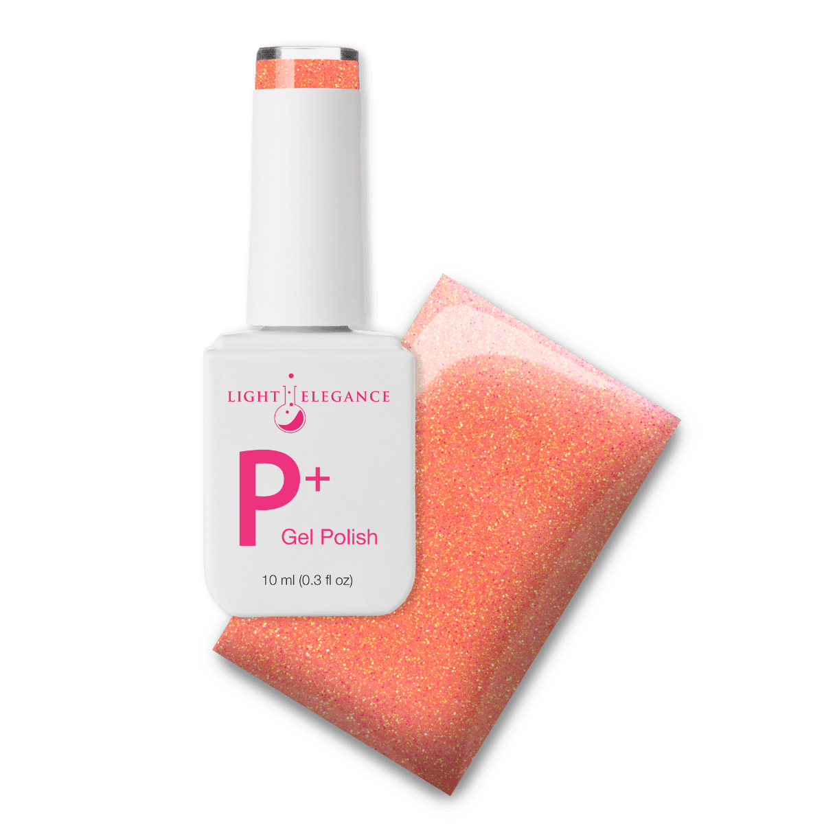 Light Elegance P+ Soak-Off Glitter Gel Polish - Orange Crush