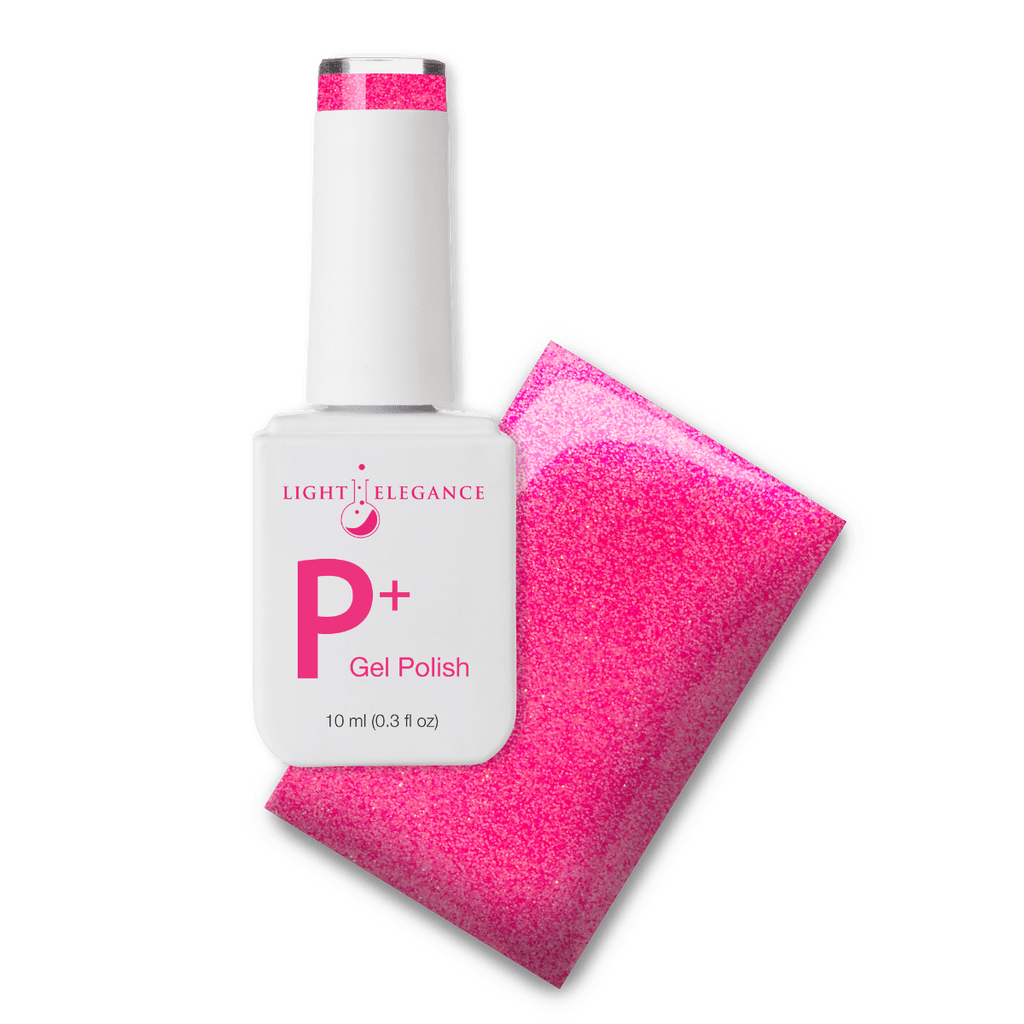 Light Elegance P+ Soak-Off Glitter Gel Polish - Pinch Me Pink